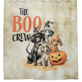 Halloween Beängstigend Boo Hogs Crew Orange Pumpki Duschvorhang (Vorderseite)