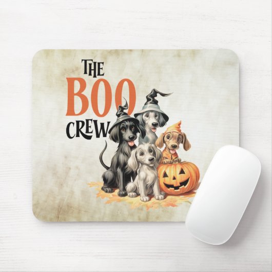 Halloween Beängstigend Boo Hogs Crew Orange Pumpki Mousepad (Mit Mouse)