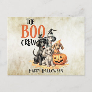 Halloween Beängstigend Boo Hogs Crew Orange Pumpki Postkarte