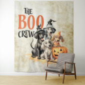 Halloween Beängstigend Boo Hogs Crew Orange Pumpki Wandteppich (Beispiel)