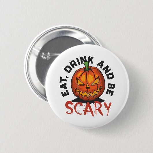 Halloween Beängstigend Button (Vorne & Hinten)