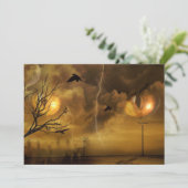 Halloween Beängstigend Cat Eyes Party Einladung (Stehend Vorderseite)