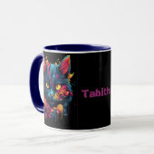 Halloween/Beängstigend Cat/Hexe personalisiert Tasse (Vorderseite Links)