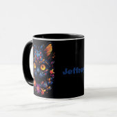 Halloween/Beängstigend Cat/Hexe/Zauberer personali Tasse (Vorderseite Links)