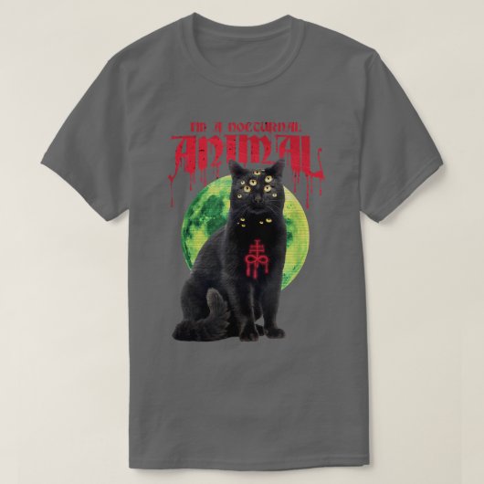 Halloween beängstigend Cat Horror Halloween Mondna T-Shirt (Design vorne)