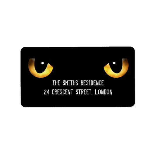 Halloween Beängstigend Cat's Eyes Adressaufkleber (Vorne)