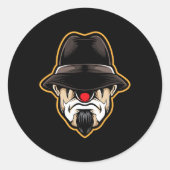 Halloween Beängstigend Clown Cholo Gangster Runder Aufkleber (Vorderseite)
