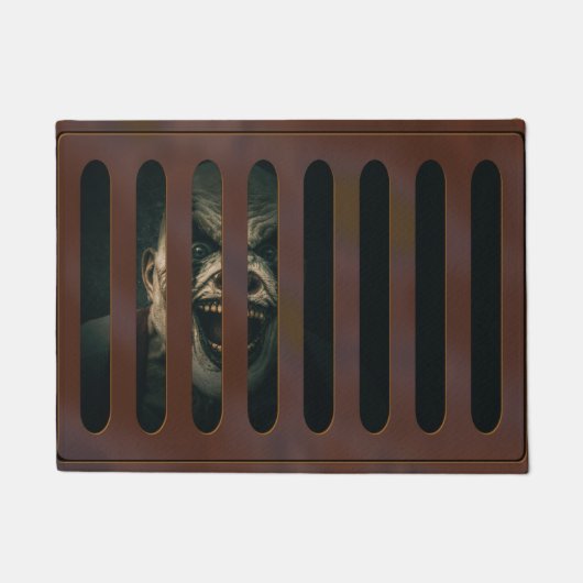 Halloween Beängstigend Clown im Sturmgrate Fußmatte (Vorderseite)