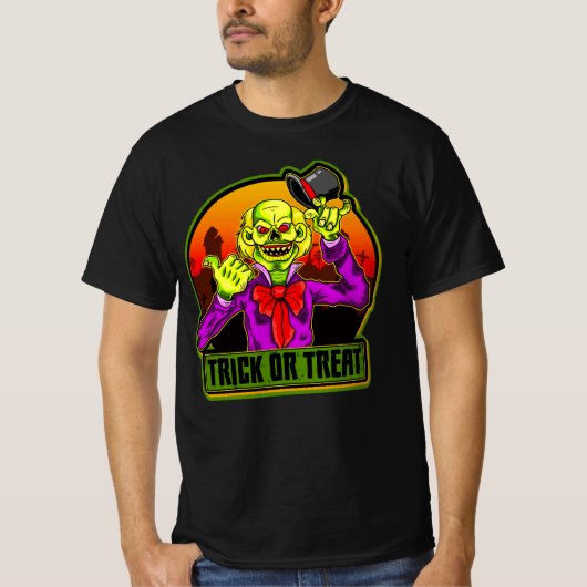 Halloween Beängstigend Clown Trick oder Treat T -  T-Shirt (Vorderseite)