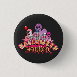 Halloween Beängstigend Clowns Horror Button