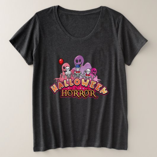 Halloween Beängstigend Clowns Horror Große Größe T-Shirt (Design vorne)