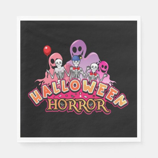 Halloween Beängstigend Clowns Horror Napkins Serviette (Vorderseite)
