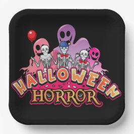 Halloween Beängstigend Clowns Horror Pappteller