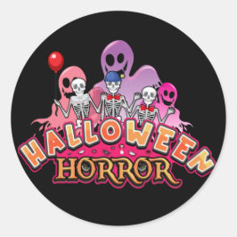 Halloween Beängstigend Clowns Horror Runder Aufkleber