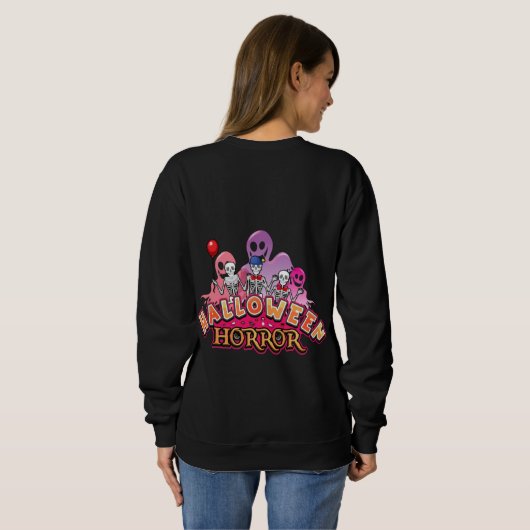 Halloween Beängstigend Clowns Horror Sweatshirt (Schwarz voll)