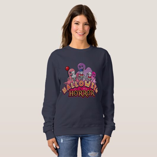 Halloween Beängstigend Clowns Horror Sweatshirt (Vorne ganz)