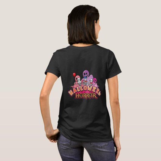 Halloween Beängstigend Clowns Horror T-Shirt (Schwarz voll)