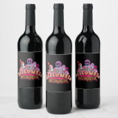 Halloween Beängstigend Clowns Horror Weinetikett (Flaschen)