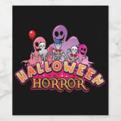 Halloween Beängstigend Clowns Horror Weinetikett (Einzelnes Label)
