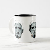 Halloween Beängstigend Design Zweifarbige Tasse (Vorderseite Links)