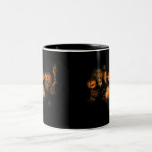 Halloween Beängstigend Design Zweifarbige Tasse (Mittel)