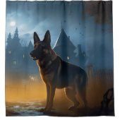 Halloween Beängstigend Duschvorhang (Vorderseite)