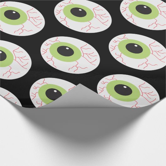 Halloween Beängstigend Eyeball Geschenkpapier (Ecke)