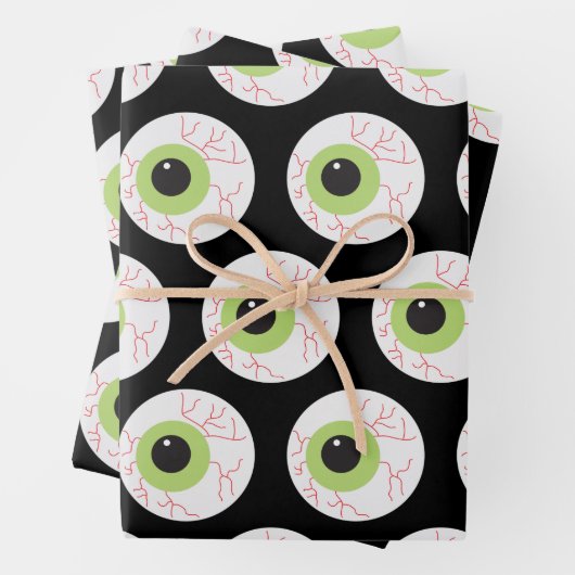 Halloween Beängstigend Eyeball Geschenkpapier Set (Beispiel)