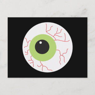 Halloween Beängstigend Eyeball Postkarte