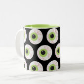 Halloween Beängstigend Eyeball Zweifarbige Tasse (Vorderseite Links)