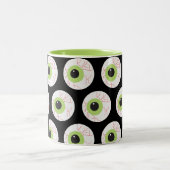 Halloween Beängstigend Eyeball Zweifarbige Tasse (Mittel)