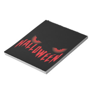 Halloween Beängstigend Eyes Notizblock
