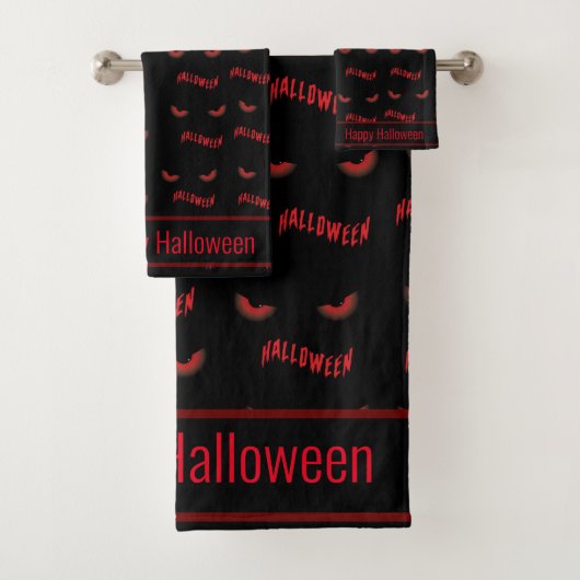Halloween Beängstigend Eyes Pattern Badhandtuch Set (Insitu)