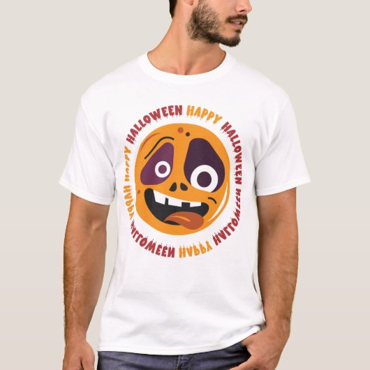Halloween-Beängstigend-Face T-Shirt (Vorderseite)