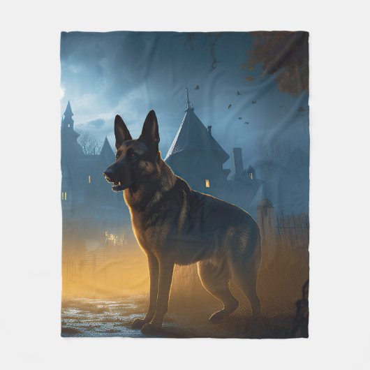 Halloween Beängstigend Fleecedecke (Vorderseite)