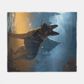 Halloween Beängstigend Fleecedecke (Vorderseite (Horizontal))