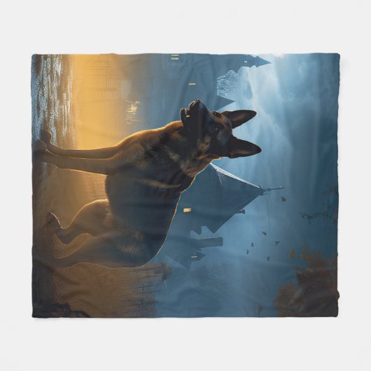 Halloween Beängstigend Fleecedecke (Vorderseite (Horizontal))