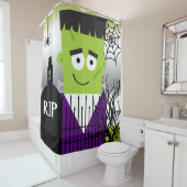 Halloween Beängstigend Frankenstein auf Graveyard Duschvorhang (Beispiel)