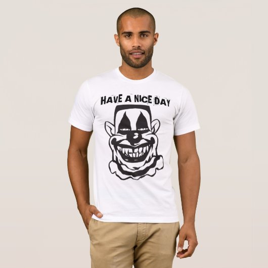 HALLOWEEN BEÄNGSTIGEND FUNNY CLOWN T - SHIRT (Vorne ganz)