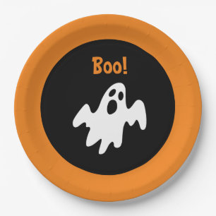 Halloween Beängstigend Funny Holiday Ghost sagt Bo Pappteller
