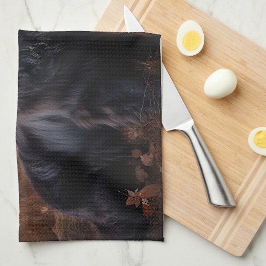 Halloween Beängstigend Geschirrtuch (Viertel Falte)