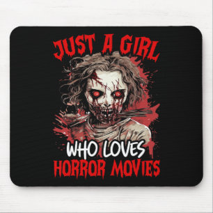 Halloween Beängstigend Ghost Just A Girl Wer Liebe Mousepad