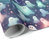 Halloween Beängstigend Ghost und Goblins Geschenkpapier (Rolleneckpunkt)