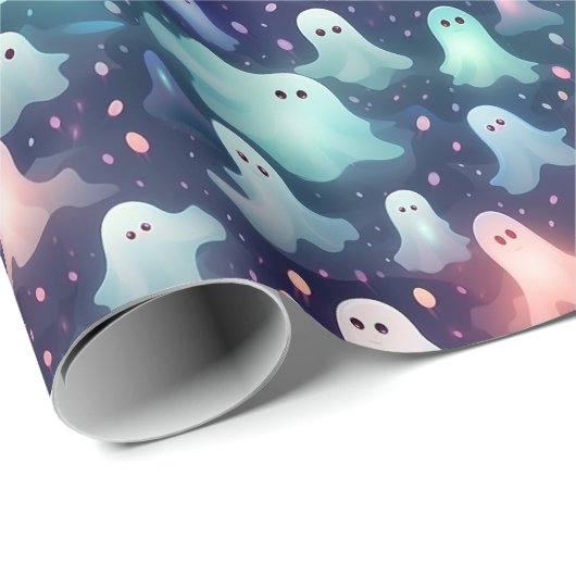 Halloween Beängstigend Ghost und Goblins Geschenkpapier (Rolleneckpunkt)