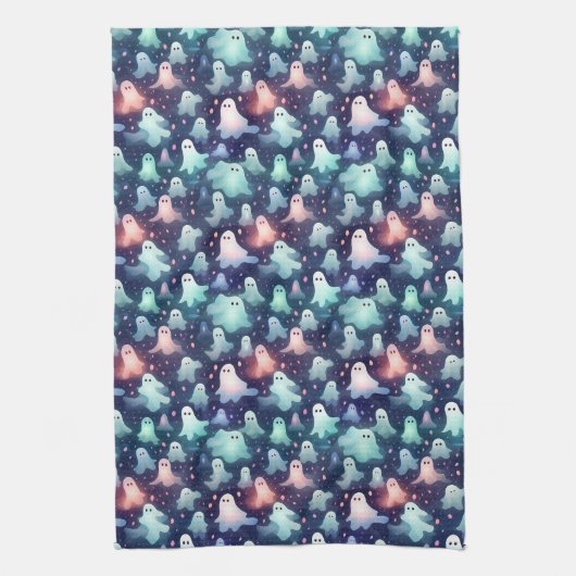 Halloween Beängstigend Ghost und Goblins Geschirrtuch (Vertikal)