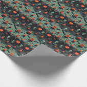 🎃 💀 Halloween - beängstigend grün Geschenkpapier (Ecke)