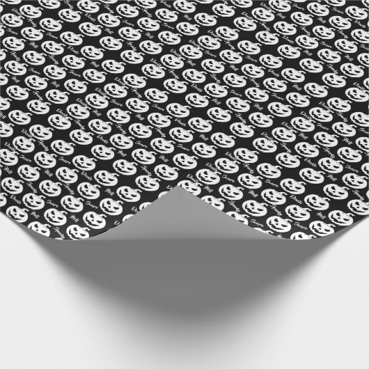 Halloween Beängstigend-Jack-O-Lantern-Custom Geschenkpapier (Ecke)