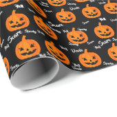 Halloween Beängstigend-Jack-O-Lantern-Custom Geschenkpapier (Rolleneckpunkt)