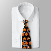 Halloween Beängstigend-Jack-O-Lantern-Custom Krawatte (Gebunden)