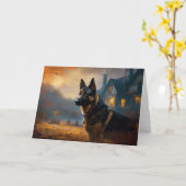 Halloween Beängstigend Karte (Gelbe Blume)